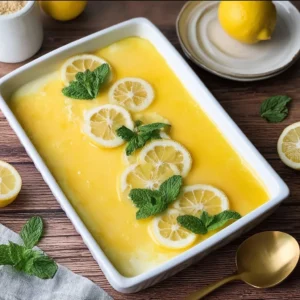 Delicious 5-ingredient Lemon Tiramisu dessert on a white plate