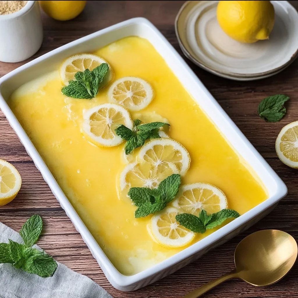 Delicious 5-ingredient Lemon Tiramisu dessert on a white plate