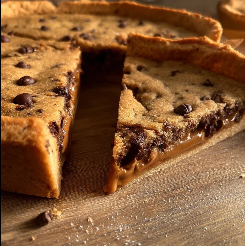 Delicious Biscoff Cookie Pie with creamy filling and crushed cookies