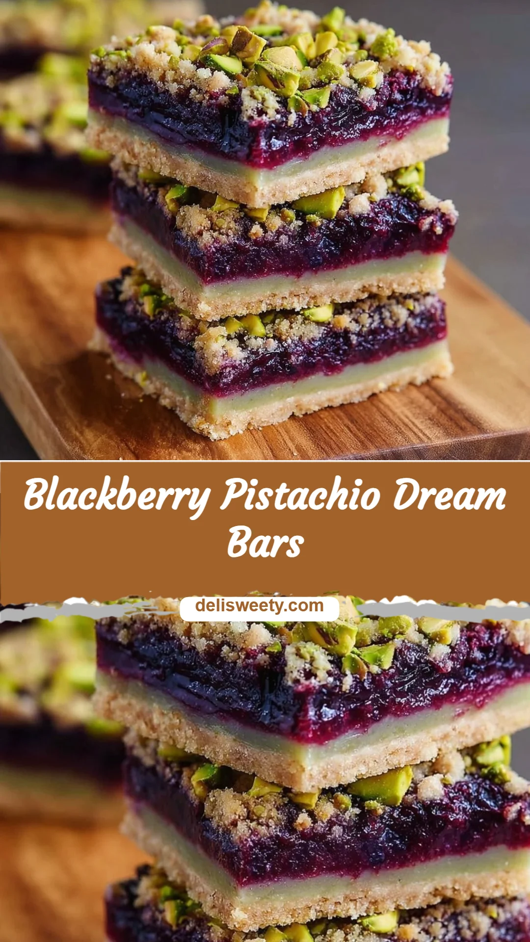 Blackberry Pistachio Dream Bars