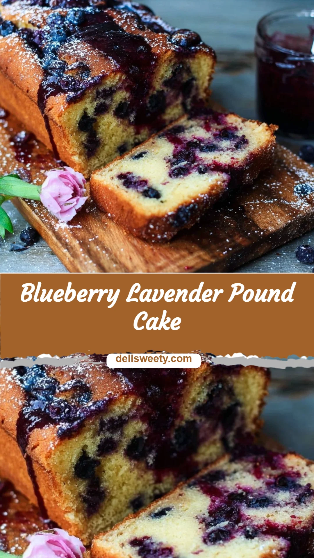 Blueberry Lavender Pound Cake