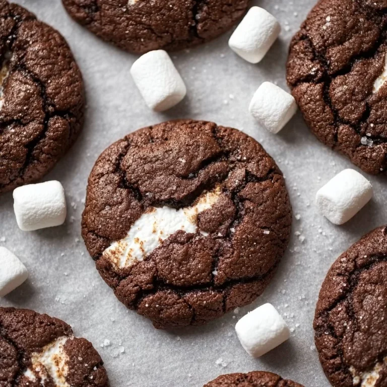 Delicious Chocolate Marshmallow Cookies with gooey marshmallows and rich chocolate flavor