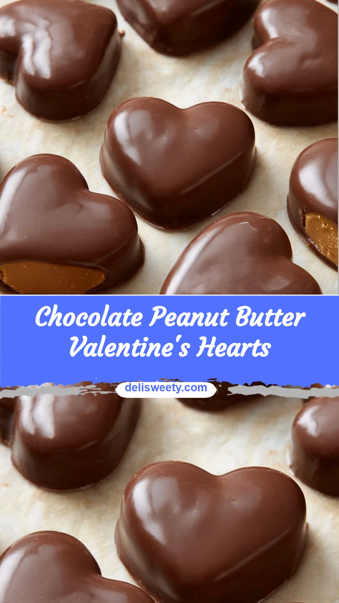 Chocolate Peanut Butter Valentine's Hearts
