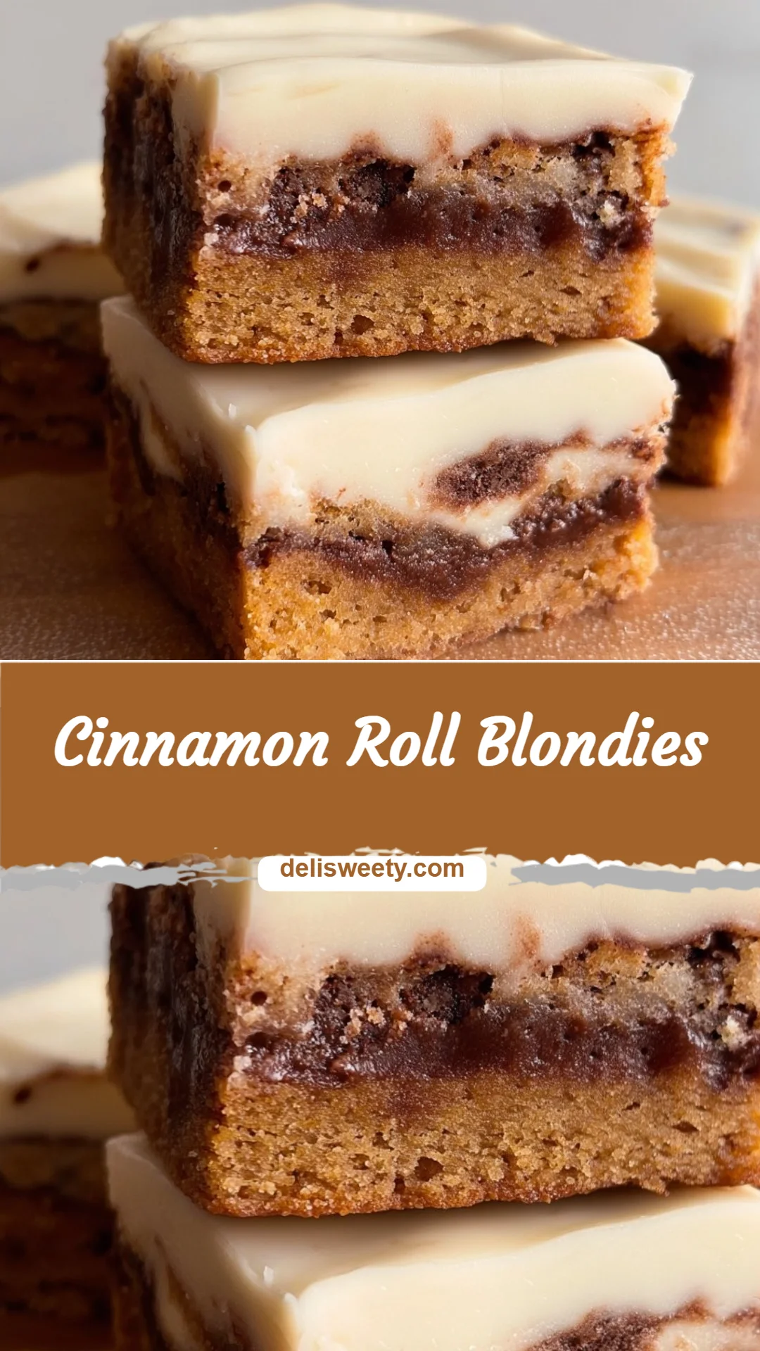Cinnamon Roll Blondies
