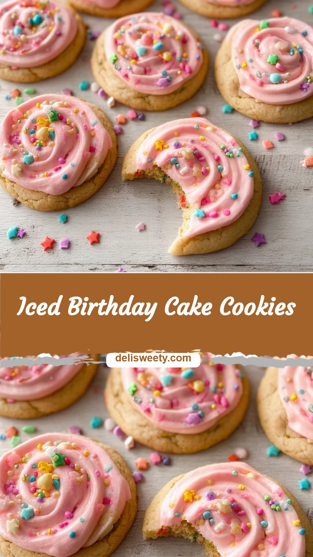 Iced Birthday Cake Cookies