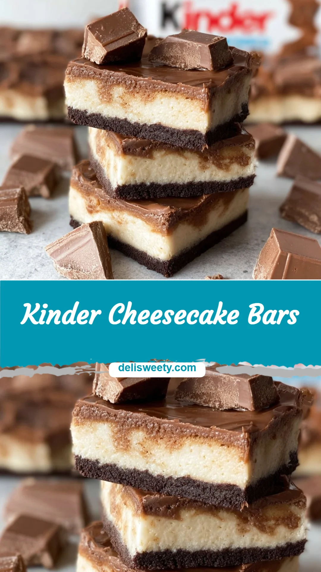 Kinder Cheesecake Bars