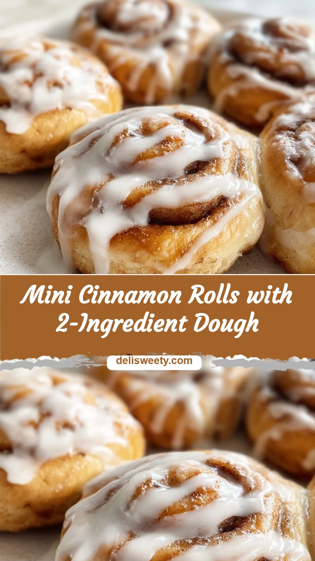 Mini Cinnamon Rolls with 2-Ingredient Dough
