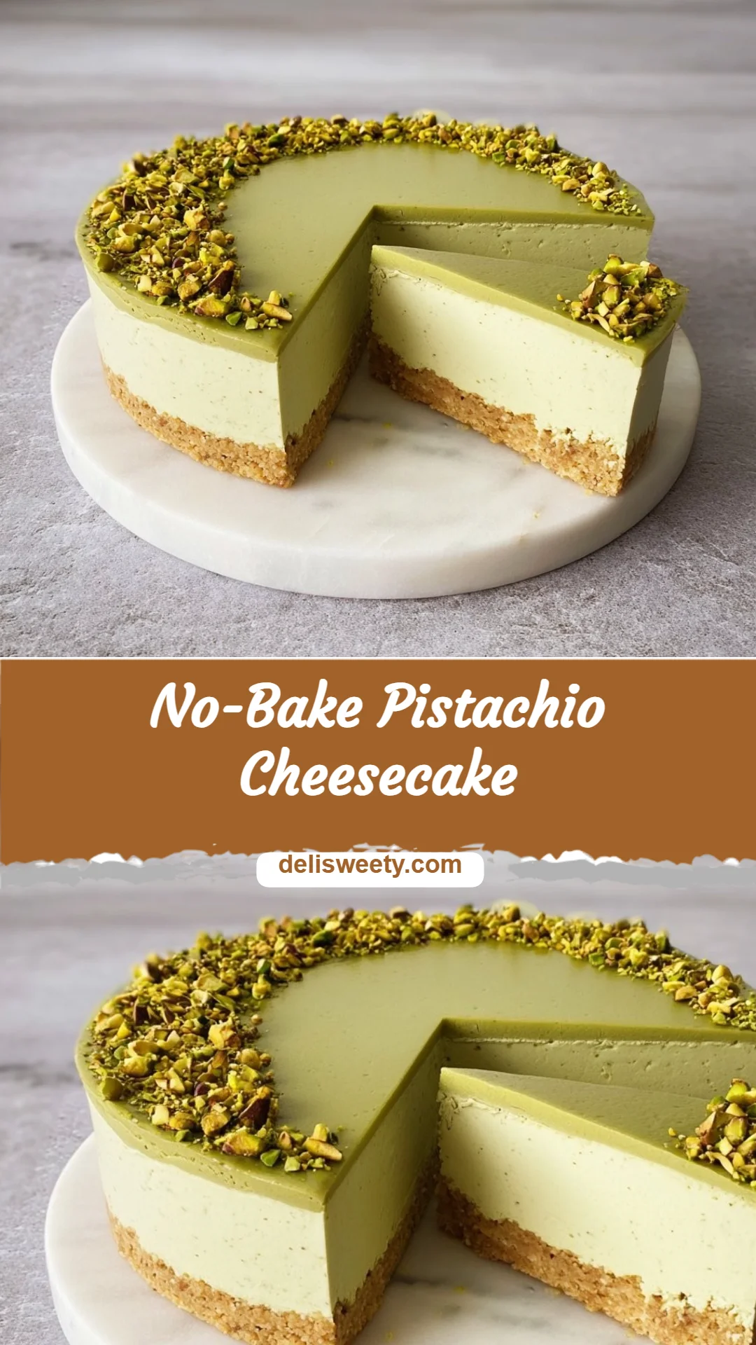 No-Bake Pistachio Cheesecake