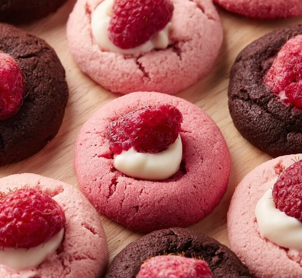 Valentine Ganache Cookies with rich chocolate filling and heart-shaped designs