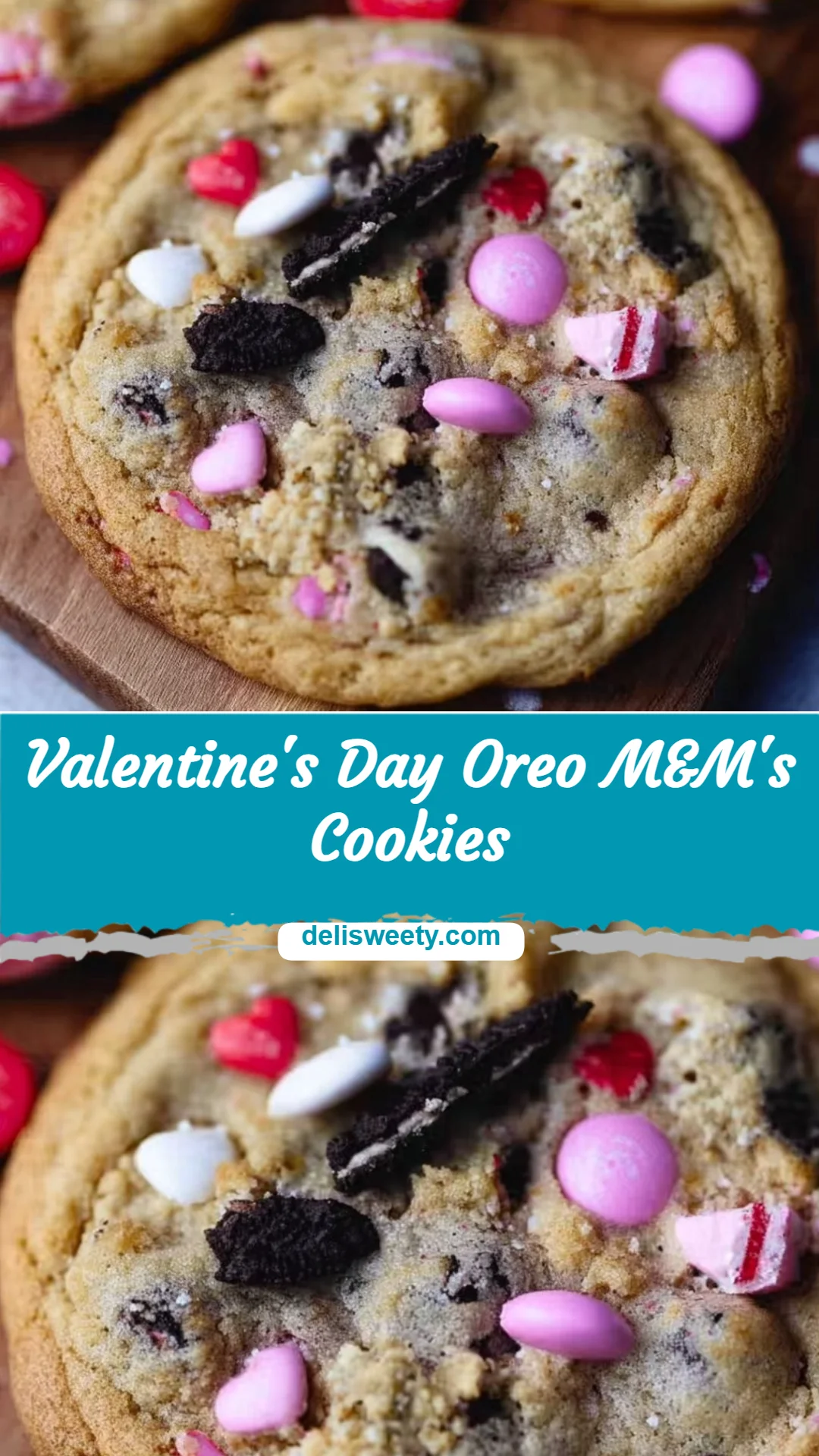 Valentine's Day Oreo M&M's Cookies