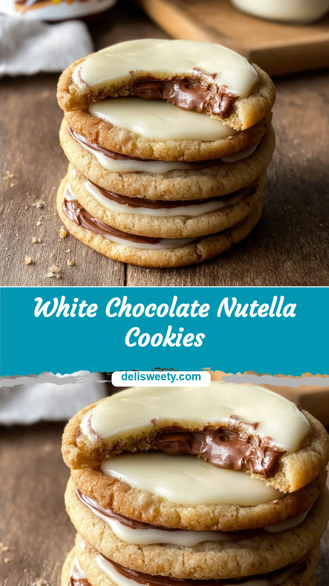 White Chocolate Nutella Cookies