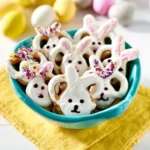 Colorful Easter Pretzels shaped for festive celebrations.