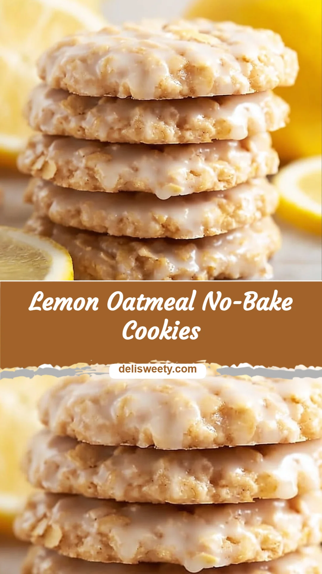 Lemon Oatmeal No-Bake Cookies