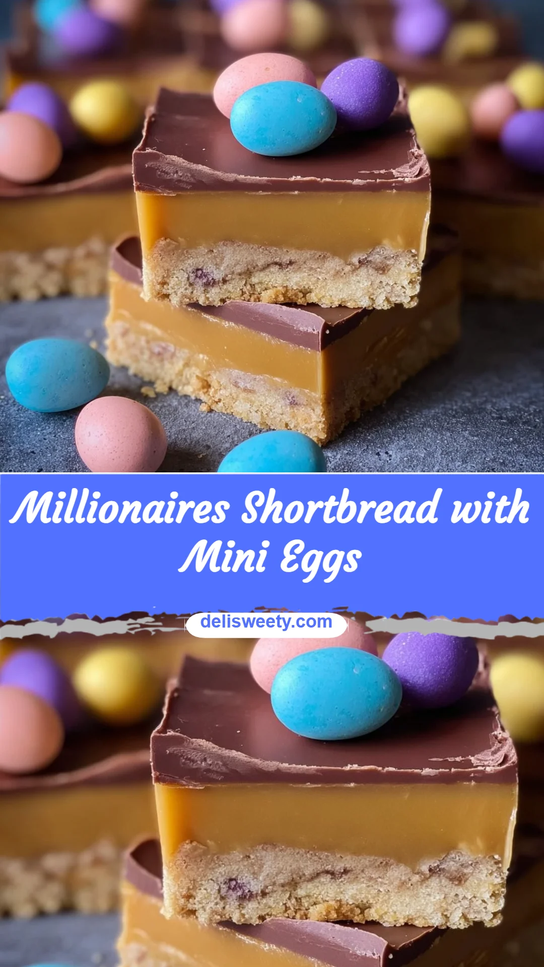 Millionaires Shortbread with Mini Eggs