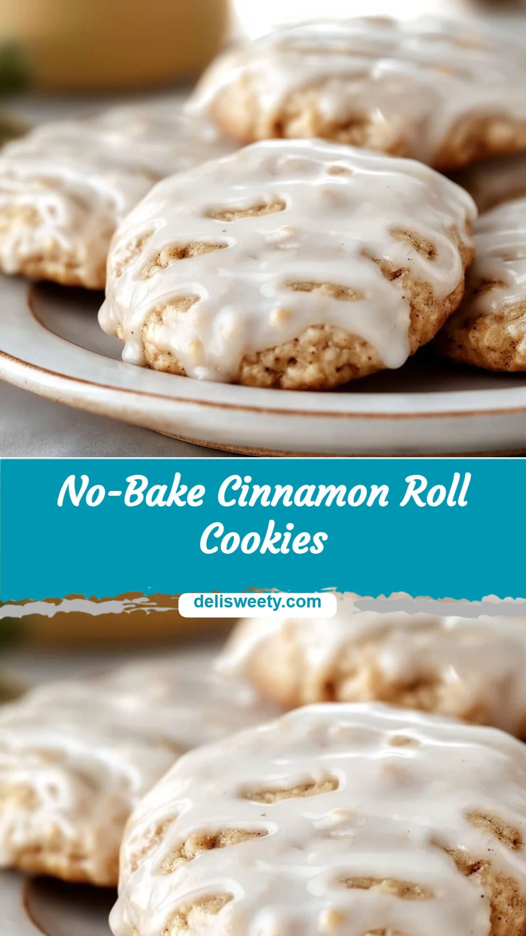 No-Bake Cinnamon Roll Cookies
