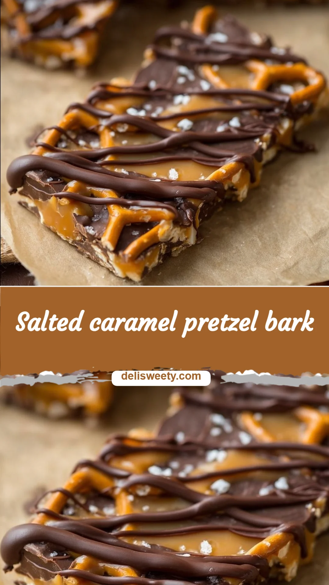 Salted caramel pretzel bark