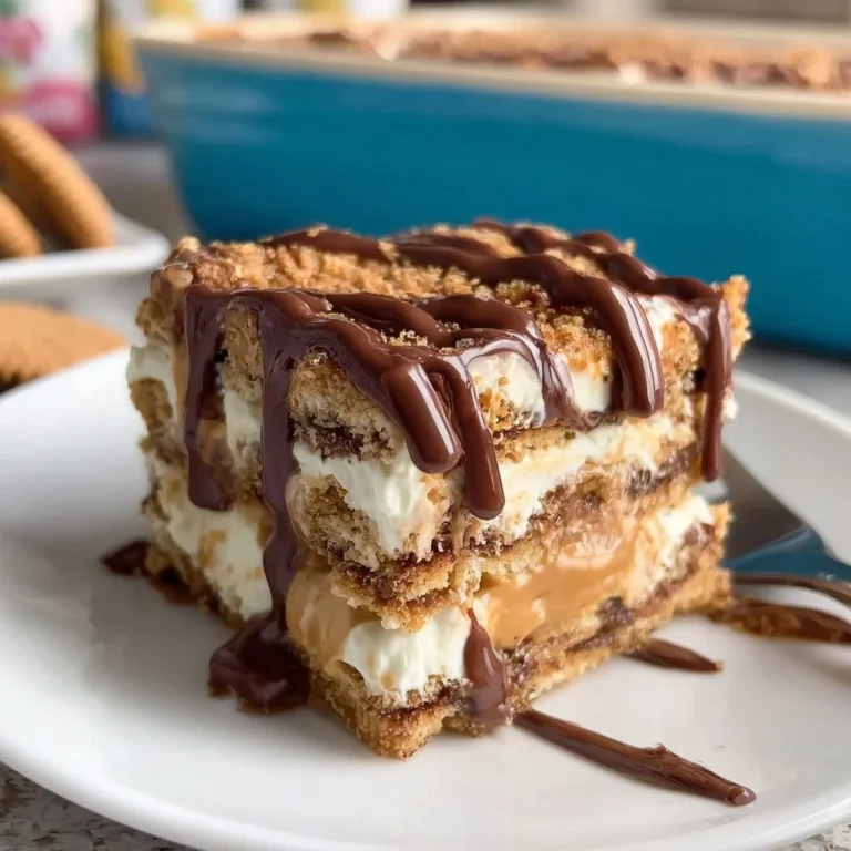 Delicious 5-ingredient Biscoff Nutella lasagna dessert photo