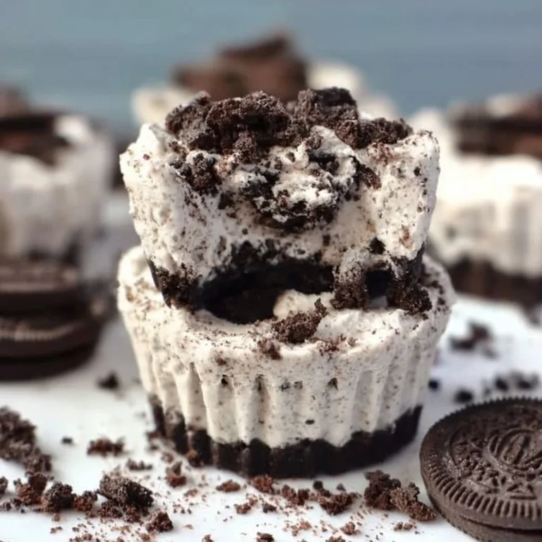 Healthy no-bake Oreo cheesecake bites on a plate