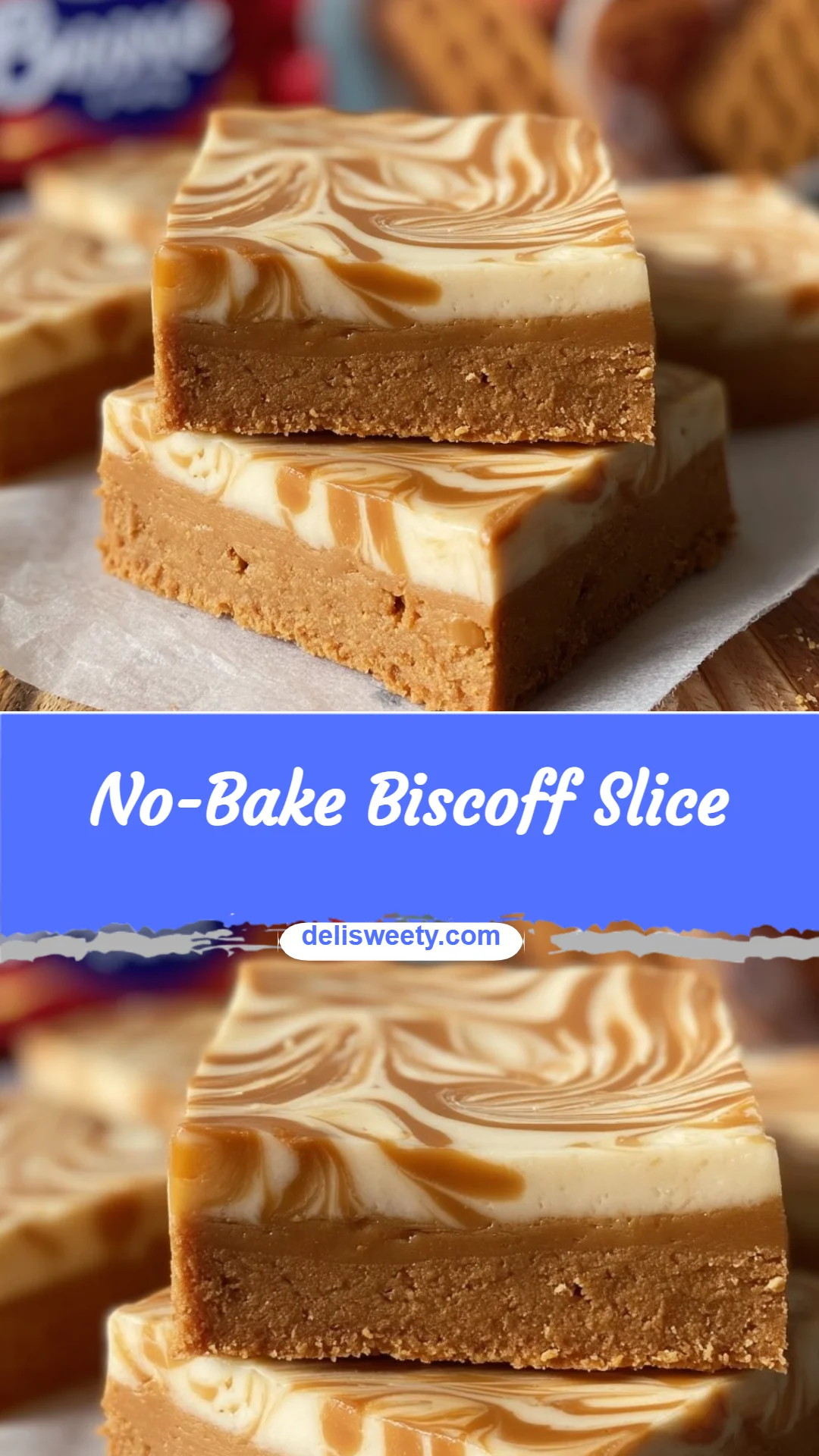 No-Bake Biscoff Slice