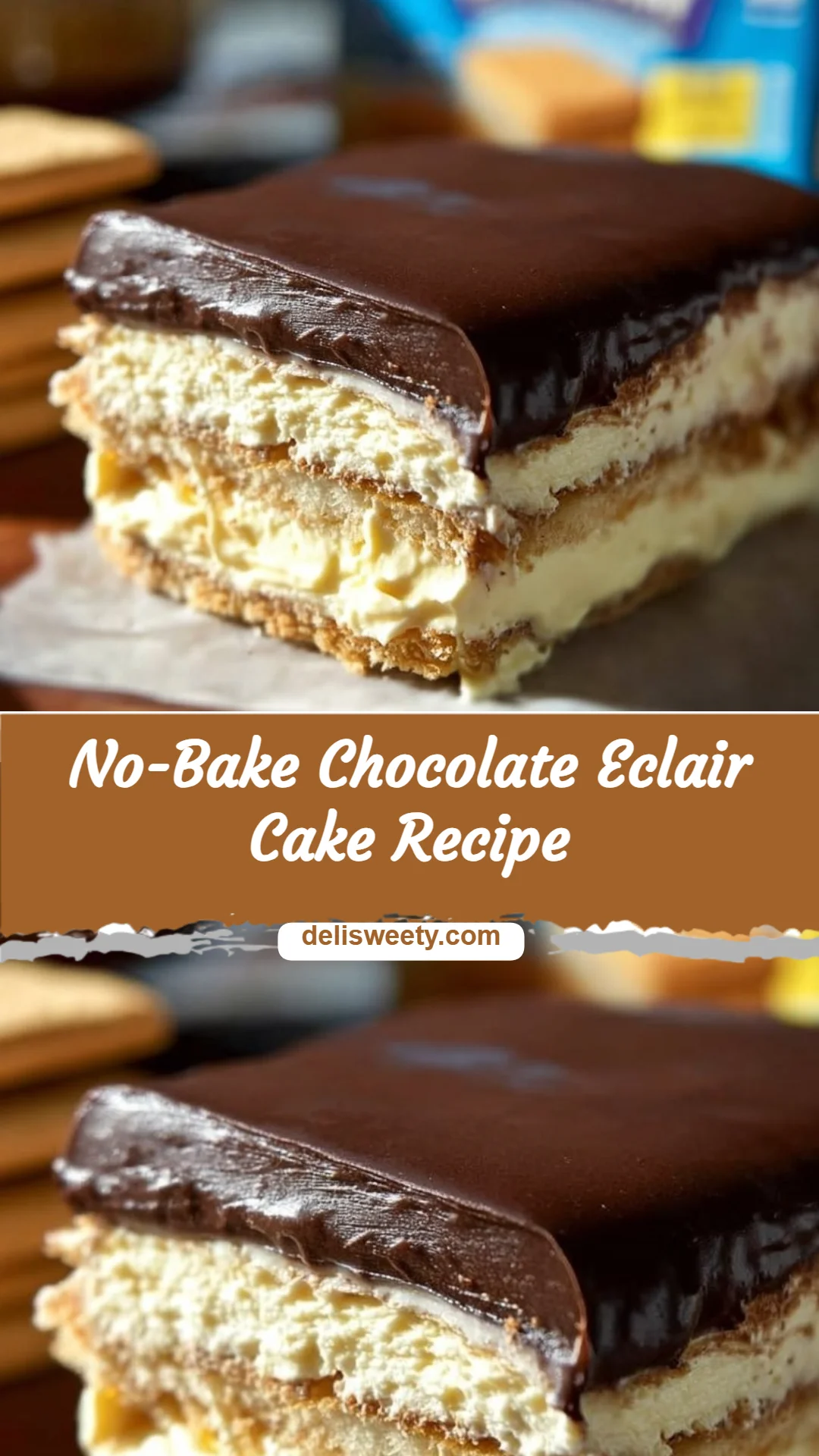 No-Bake Chocolate Eclair Cake Recipe