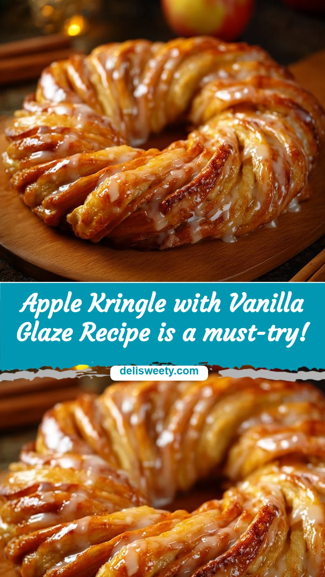 Apple Kringle with Vanilla Glaze Recipe is a must-try!