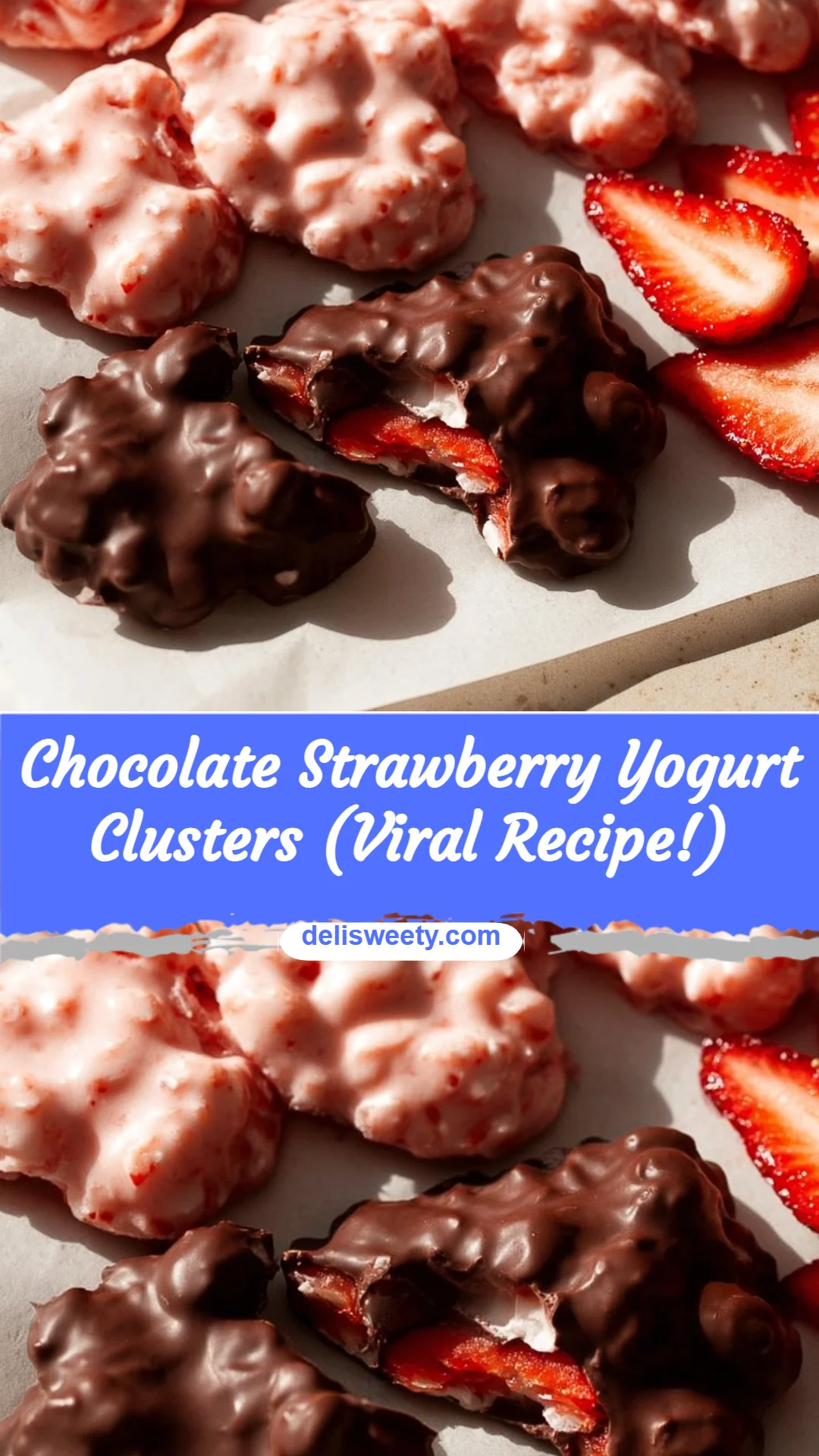 Chocolate Strawberry Yogurt Clusters (Viral Recipe!)