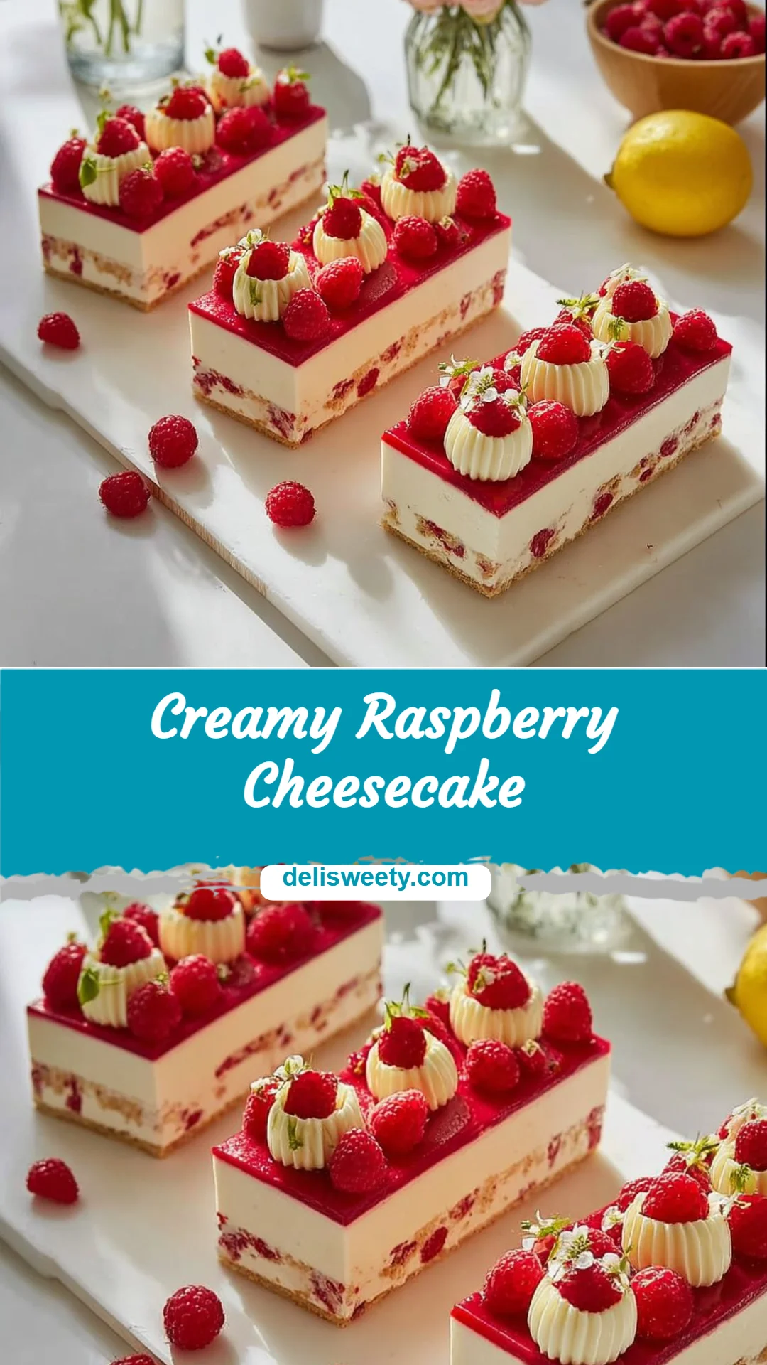 Creamy Raspberry Cheesecake
