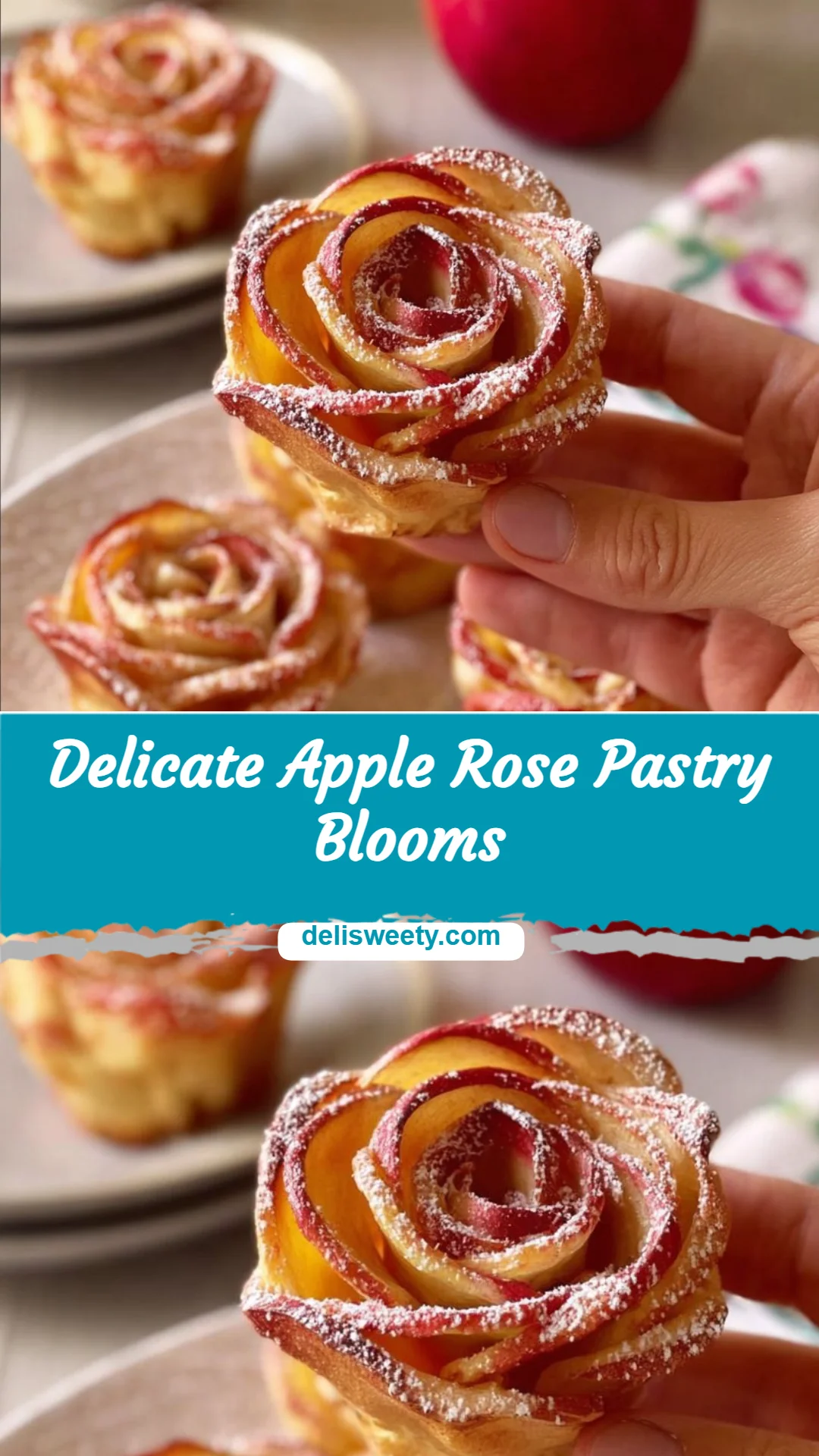 Delicate Apple Rose Pastry Blooms