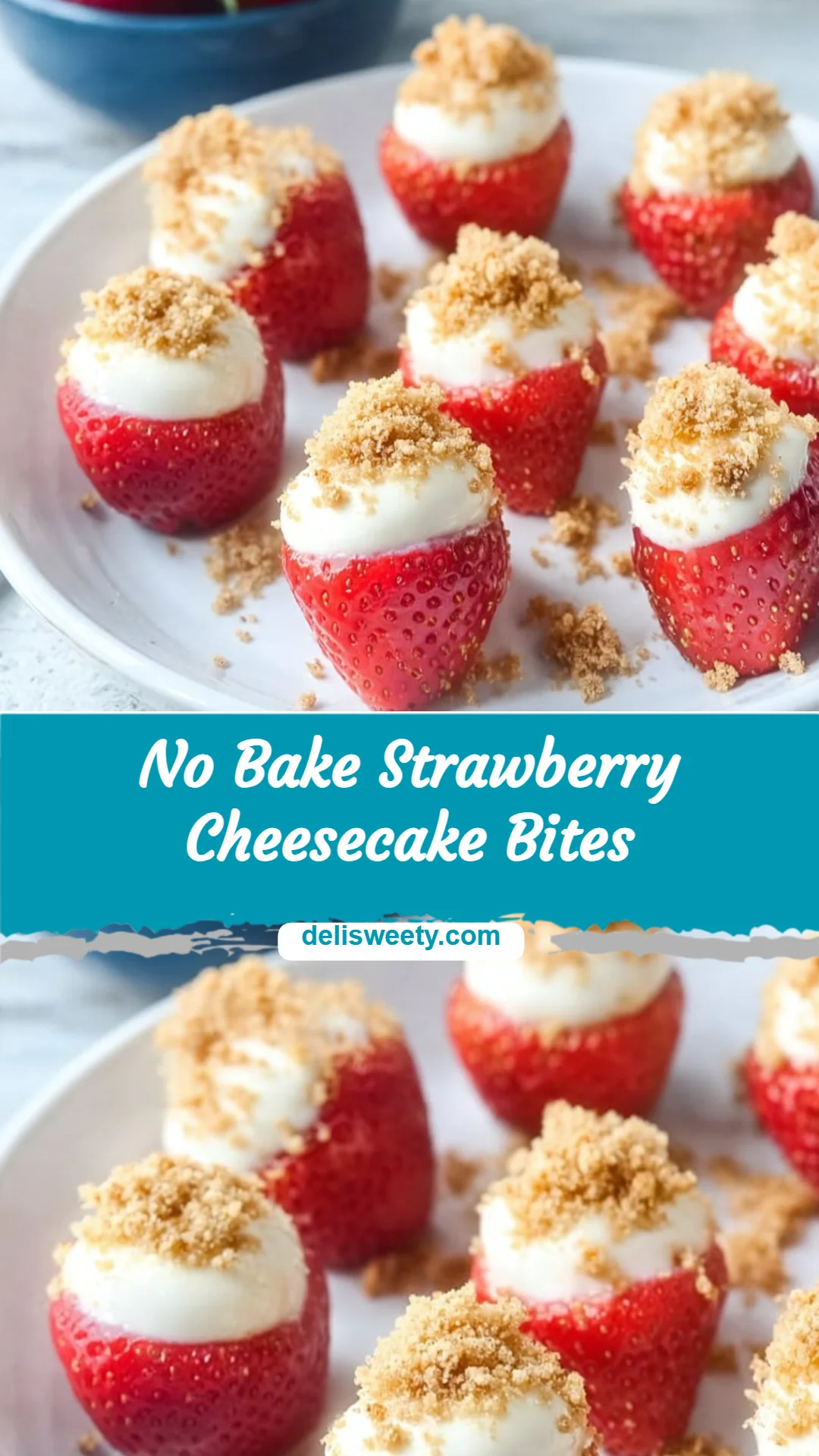 No Bake Strawberry Cheesecake Bites