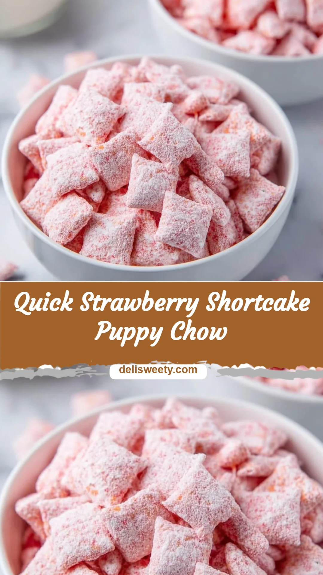 Quick Strawberry Shortcake Puppy Chow