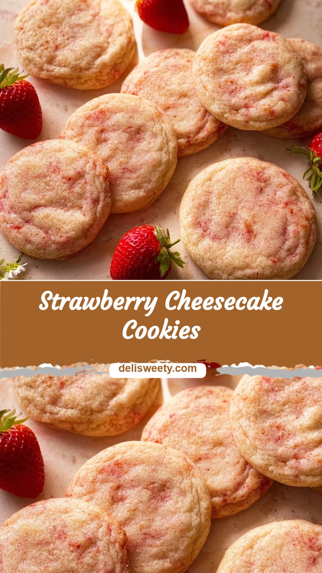 Strawberry Cheesecake Cookies