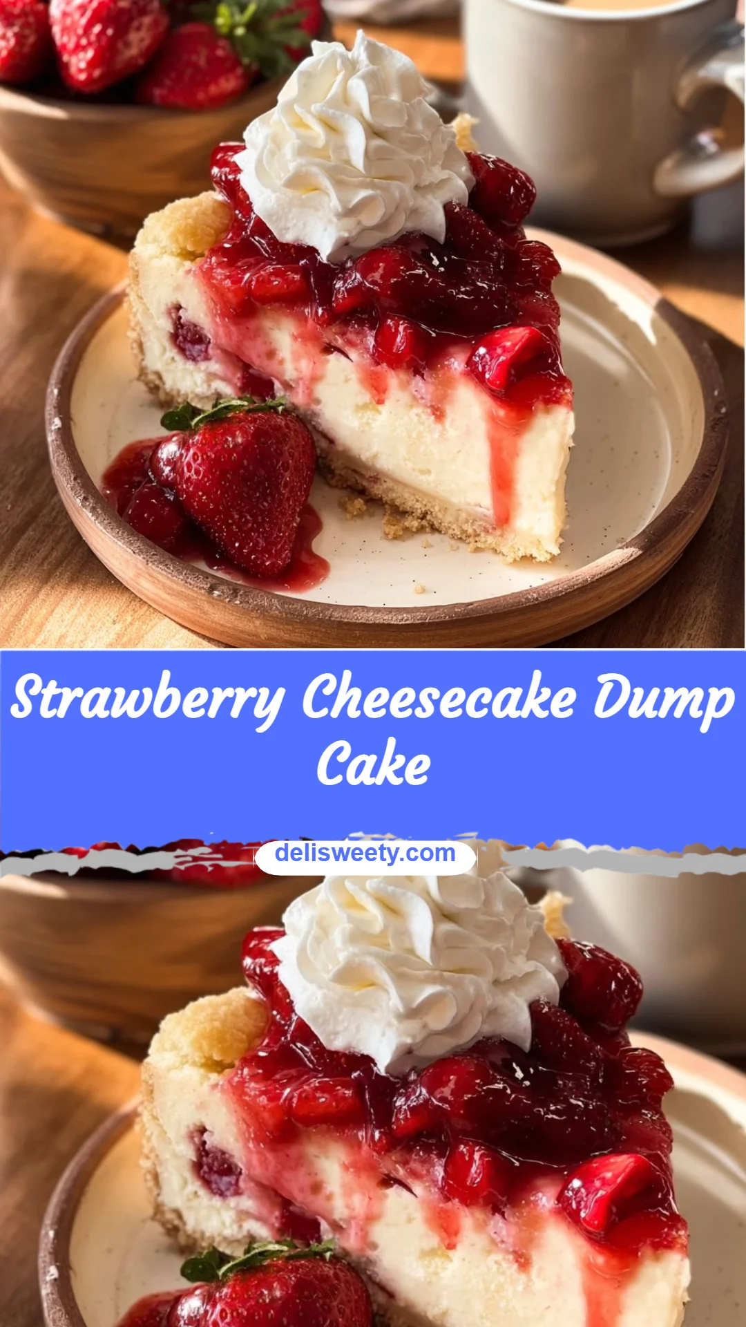 Strawberry Cheesecake Dump Cake