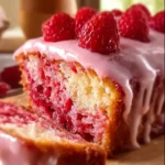 Delicious homemade Strawberry Honeybun Cake topped with fresh strawberries