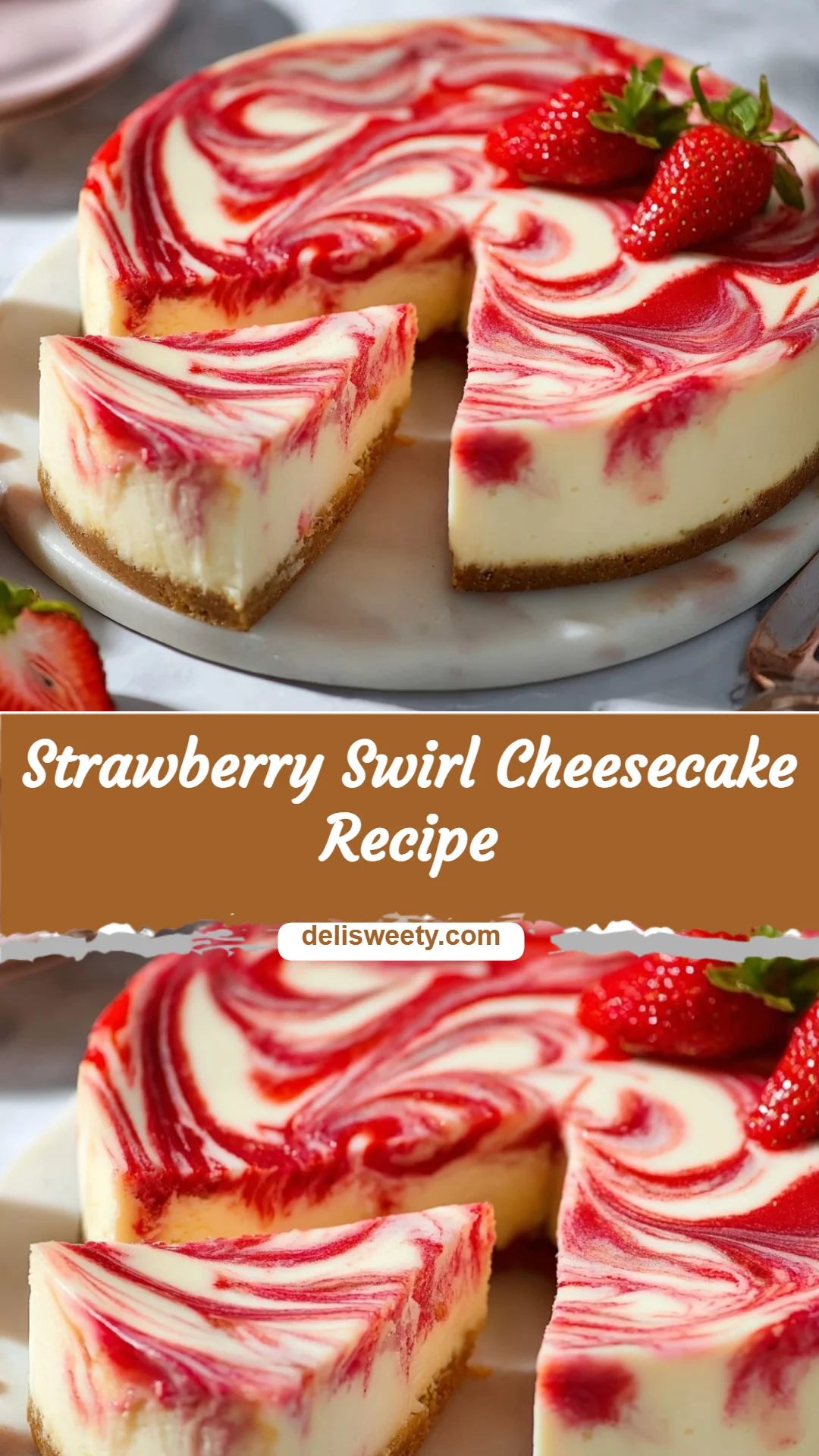 Strawberry Swirl Cheesecake Recipe
